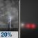 Saturday Night: Slight Chance Showers And Thunderstorms then Patchy Fog