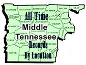 Middle Tennessee All Time Records By Location
